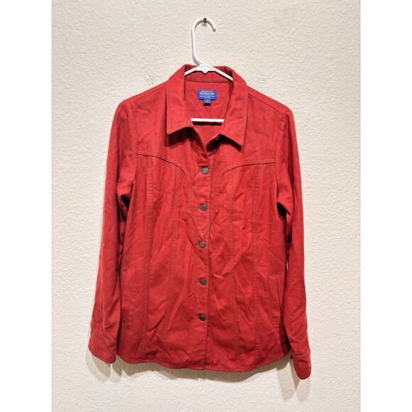 Pendleton red wool women’s shirt flannel western style medium - Picture 1 of 8
